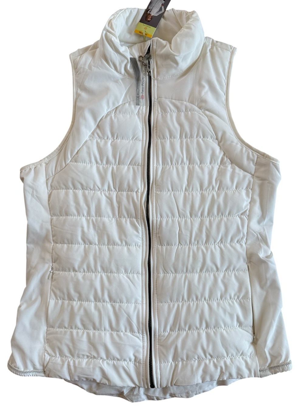 NWT TANGERINE WOMENS ACTIVE VEST SLEEK PUFFER FRONT 2-POSITION FULL ZIP  MEDIUM